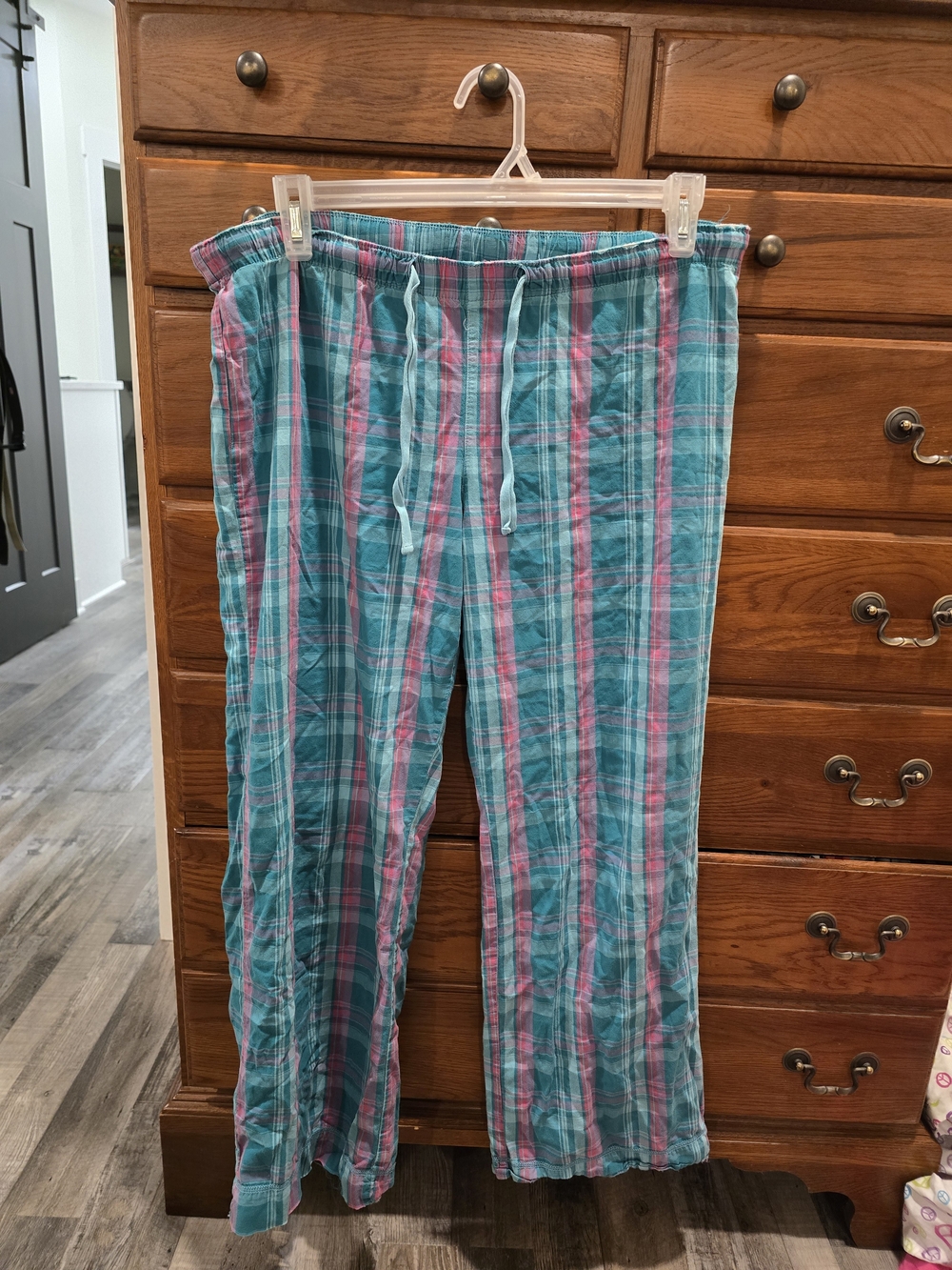 Old Navy, PJ Bottoms, Comfy Cotton, Size L, Purple/blue Plaid